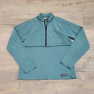 Melanzana Womens Size Medium Micro Grid Fleece Half Zip Sweatshirt Blue